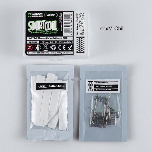 SMRT PNP MESHED-COTTON SET (10pcs/pack) - WOTOFO - Imagem 3