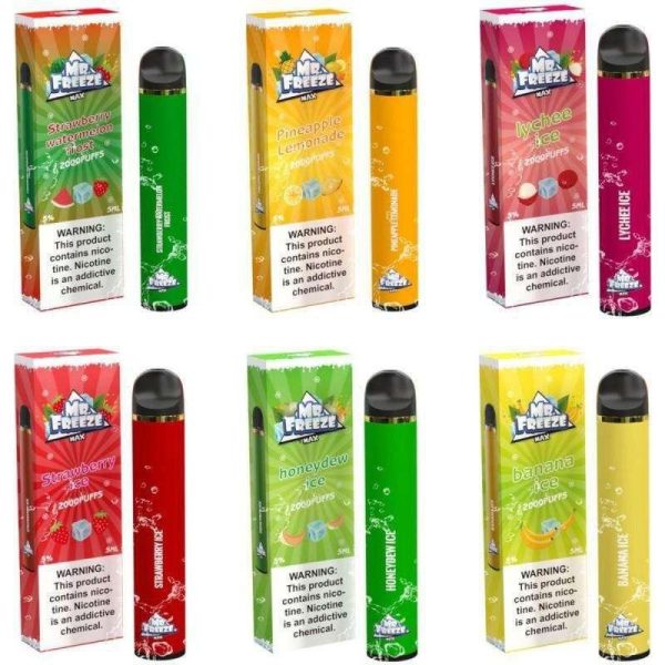 POD DESCARTÁVEL MR FREEZE MAX 5% NICSALT 2000 PUFFS 7ML  - MR FREEZE