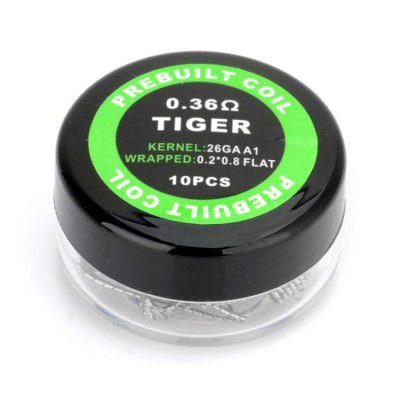 PREBUILT TIGER 0.36Ω PACK COM 10 - COIL'S PREBUILT COIL