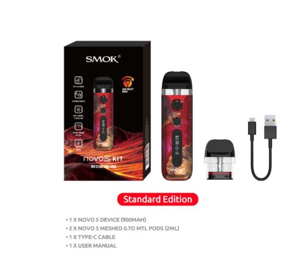 KIT POD SYSTEM NOVO 5 30W 900MAH - SMOK - Imagem 8