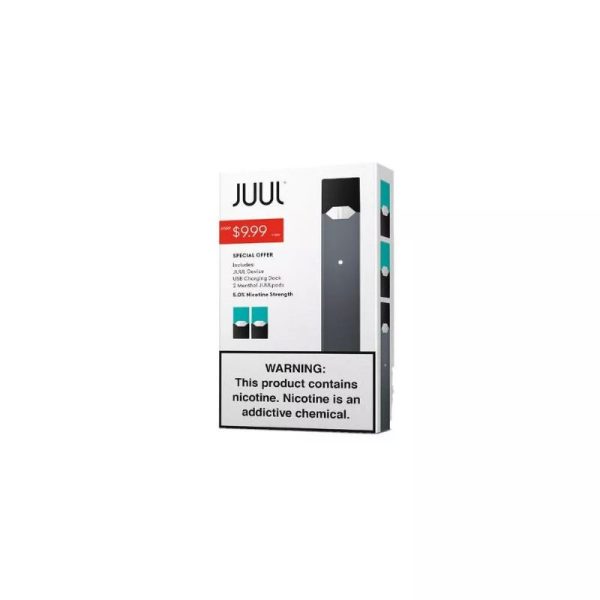 POD SYSTEM KIT JUUL COM 2 PODS ( MINT ) E CARREGADOR - JUUL