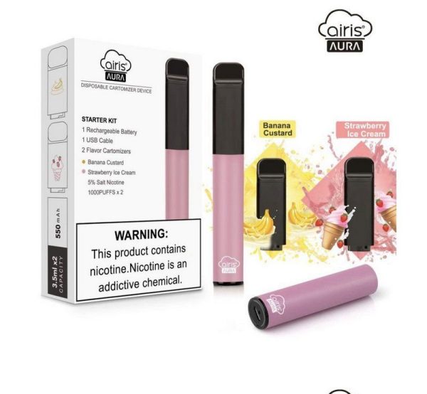 KIT POD STARTER KIT AIRIS AURA 5% NICSALT 1000 PUFFS - AIRISTECH - Imagem 4