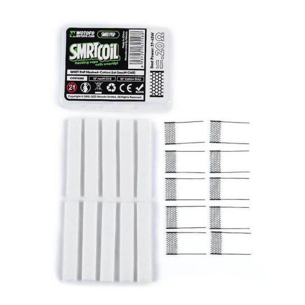 SMRT PNP MESHED-COTTON SET (10pcs/pack) - WOTOFO - Imagem 2