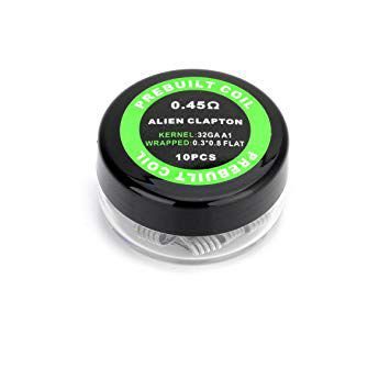 PREBUILT ALIEN CLAPTON 0.45Ω PACK COM 10 - COIL'S PREBUILT COIL