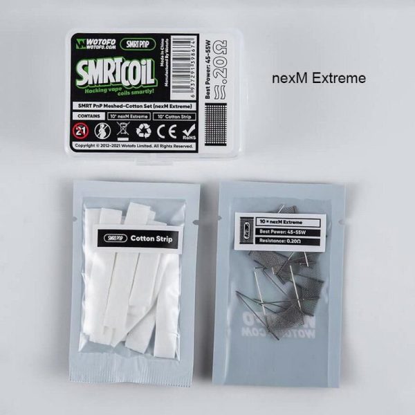SMRT PNP MESHED-COTTON SET (10pcs/pack) - WOTOFO - Imagem 5