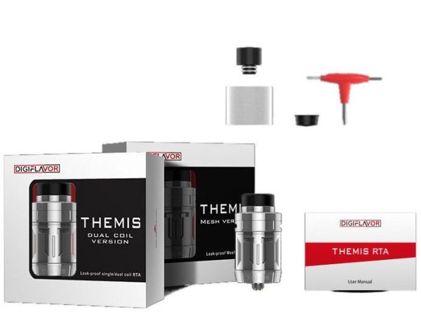 ATOMIZADOR TANK THEMIS RTA DUAL COIL VERSION - DIGIFLAVOR - Imagem 2