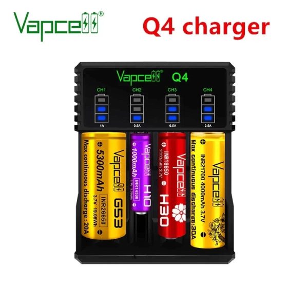 CARREGADOR Q4 CHARGER - VAPCELL - Imagem 2