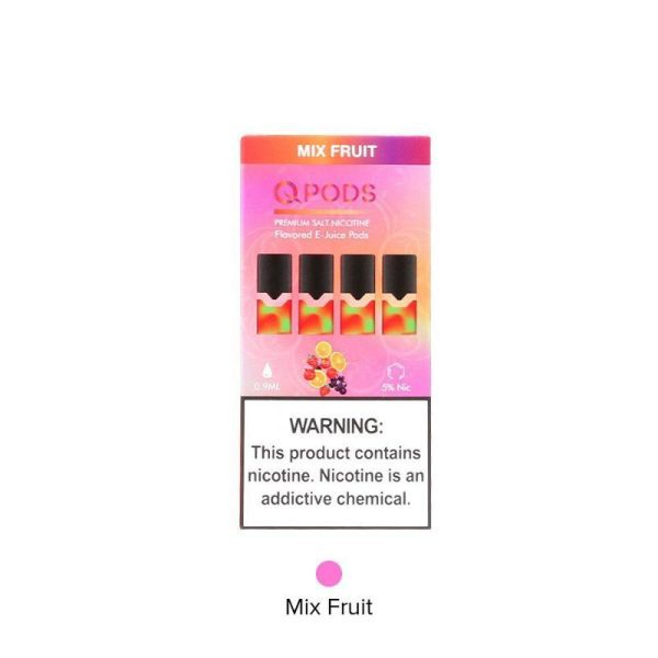 QPODS ( CARTUCHO ) NICSALT C/ LÍQUIDO P/ JUUL MIX FRUIT - QPOD