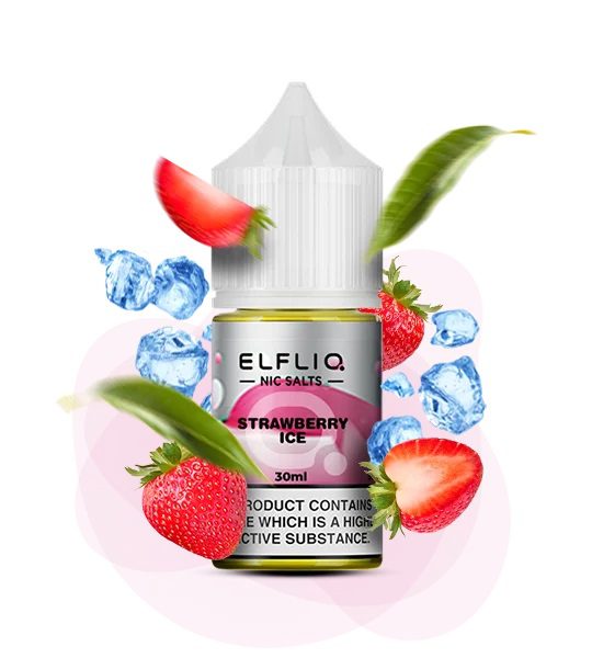 LÍQUIDO STRAWBERRY ICE - ELFLIQ NICSALT - ELFBAR