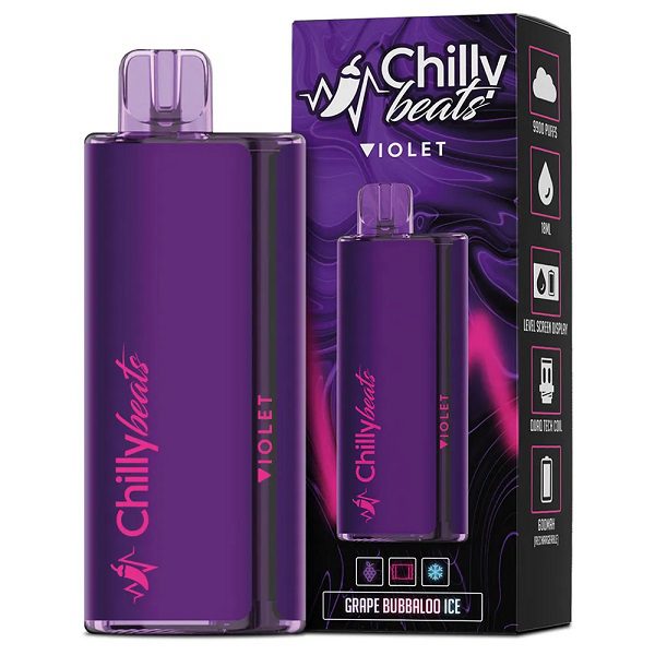 POD DESCARTÁVEL VIOLET 5% 9900 PUFFS - CHILLY BEATS