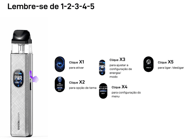 KIT POD SYSTEM XROS 5 1500MAH - VAPORESSO - Imagem 6