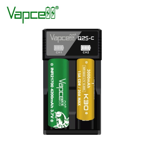 CARREGADOR Q2S-C PORTABLE & SMART CHARGER – VAPCELL