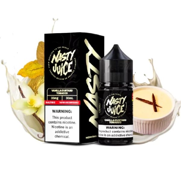 LÍQUIDO VANILLA CUSTARD TOBACCO - NICSALT - NASTY SMOOTH