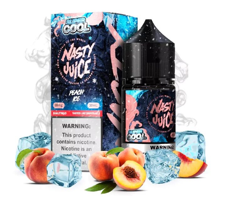 LÍQUIDO PEACH ICE - NICSALT - NASTY SUPER COOL