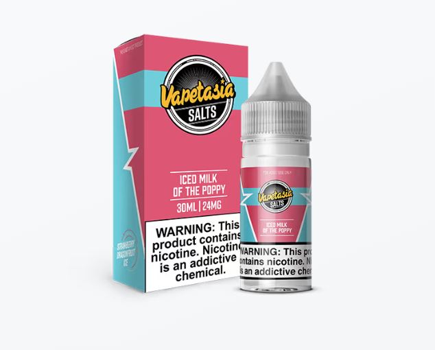 1ed499a466c6b113e9e9f4fdf75cb4b1.jpg LÍQUIDO ICED MILK OF THE POPPY - NICSALT - VAPETASIA